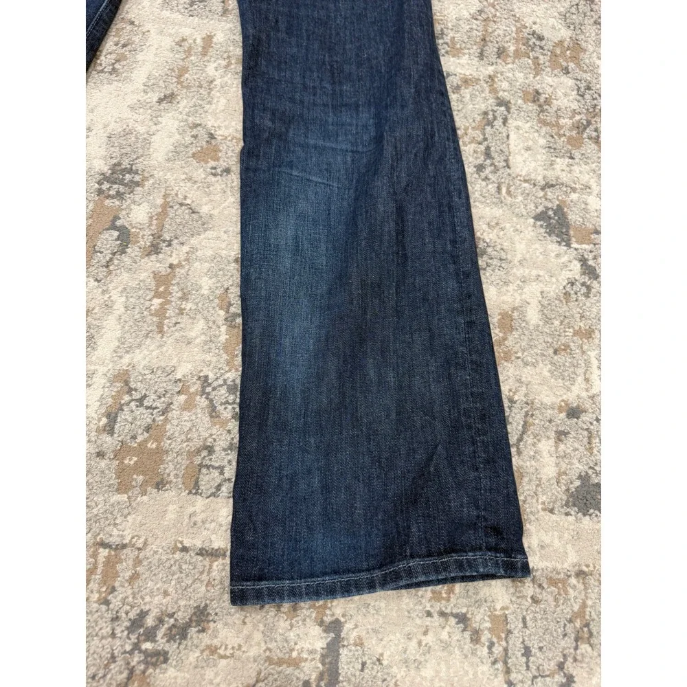 7 For All Mankind Standard Dark Wash Straight Leg Mens Jeans Size 32 Button Fly